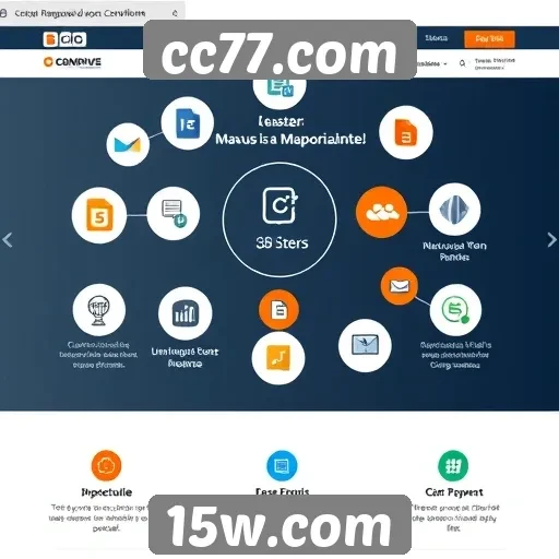 Destaques das funcionalidades interativas de cc77.com